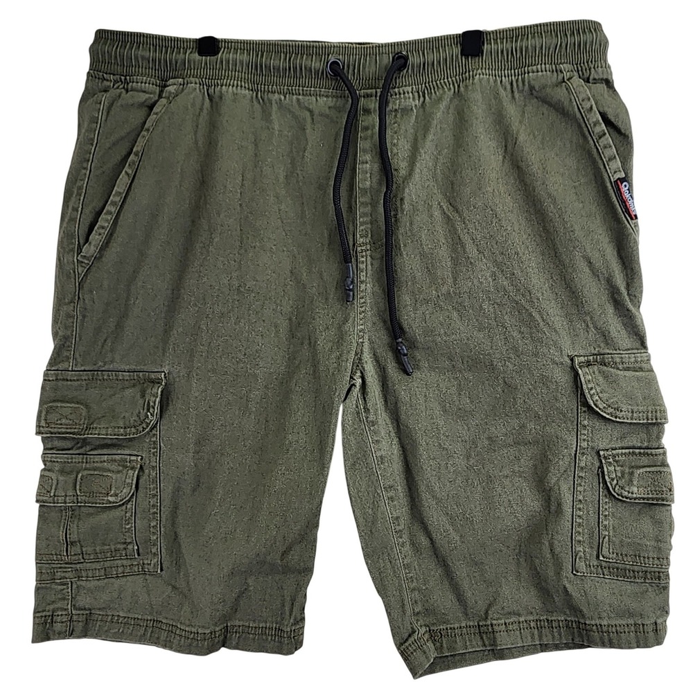 Akademiks Cargo Shorts Mens XL Olive‎ Green Gorpcore Utility streetwear Military